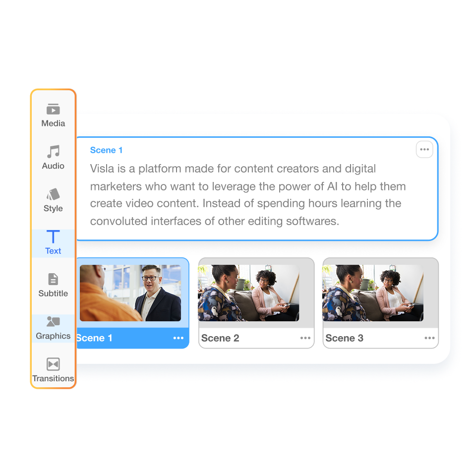 Edit a troubleshooting walkthrough video using Visla’s scene-based video editor